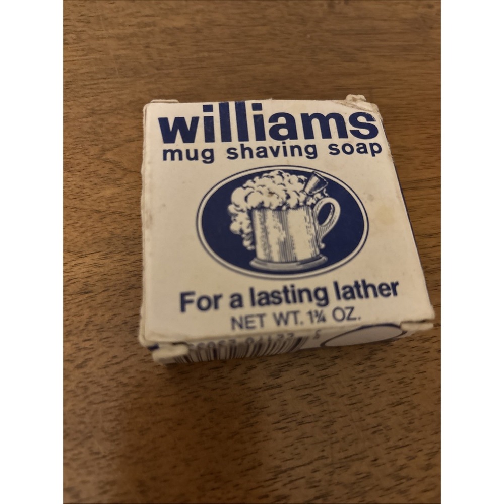 WILLIAMS MUG SHAVING SOAP FAMOUS FOR ITS LATHER in ORIG BOX & PACKAGING UNUSED